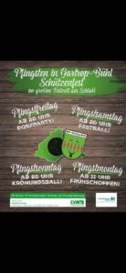 Das Plakat vom Schützenfestwochenende 2026 in Gartrop-Bühl